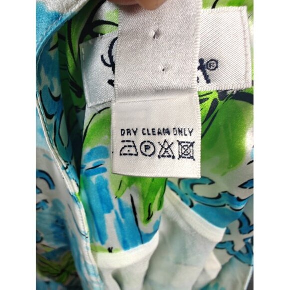 LILLY PULITZER‎ GISELLE SKIRT BELLE VILLA Silk Blend Skirt Handkerchief Hem Sz 8 - Picture 9 of 12